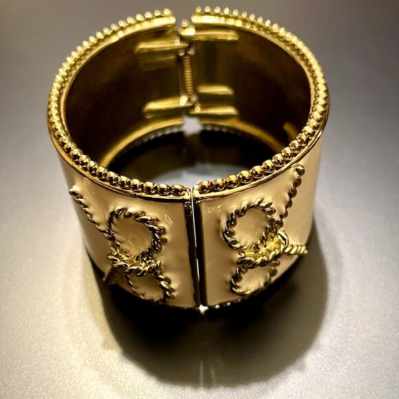 4 for $20 SALE- Rachel Leigh White Enamel Bow Bracelet - Picture 3 of 6